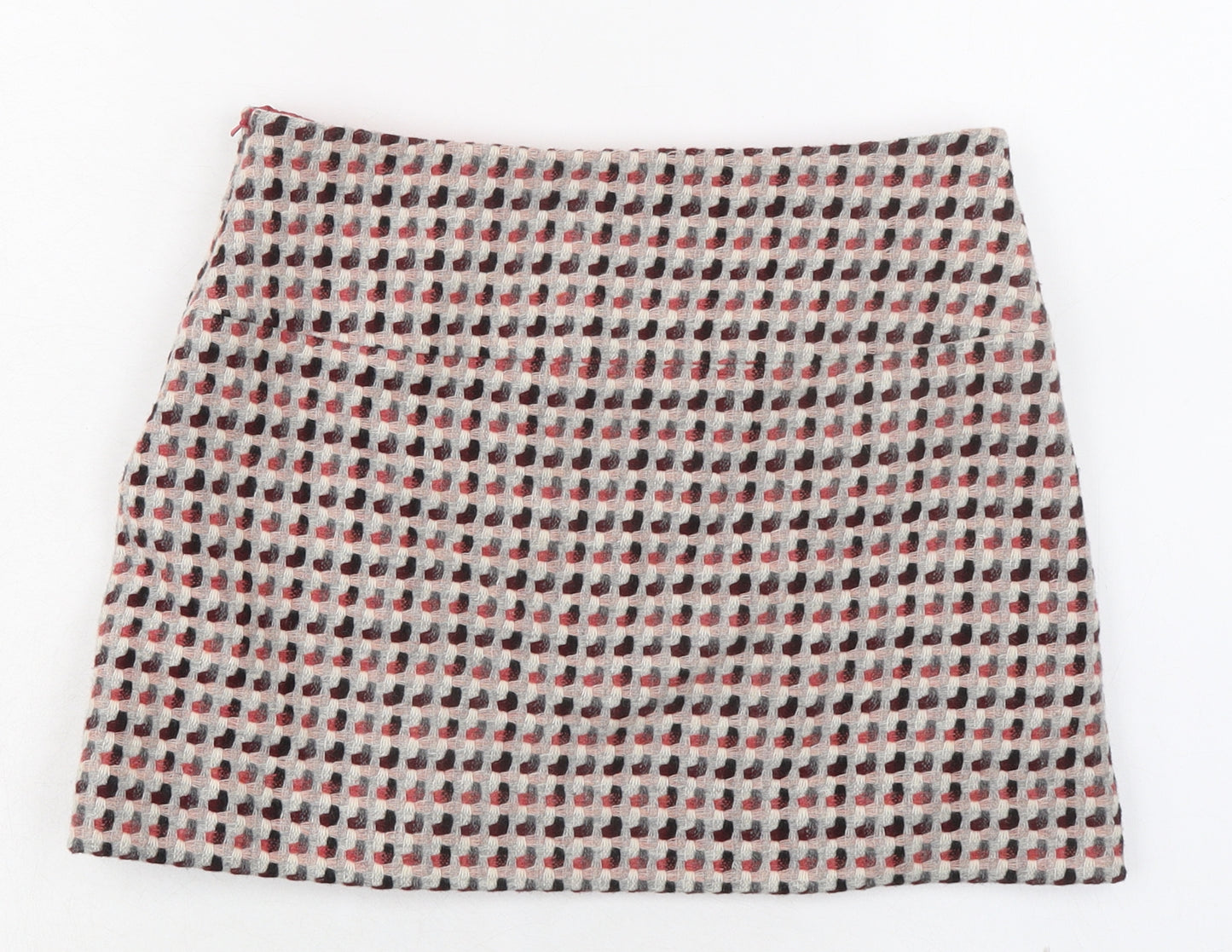 Ted Baker Womens Multicoloured Geometric Polyester Mini Skirt Size XS Zip