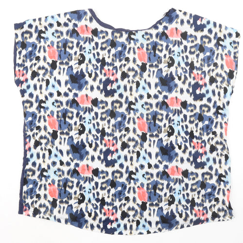 Damart Womens Multicoloured Animal Print Viscose Basic Blouse Size 22 Round Neck - Size 22-24 Leopard Print
