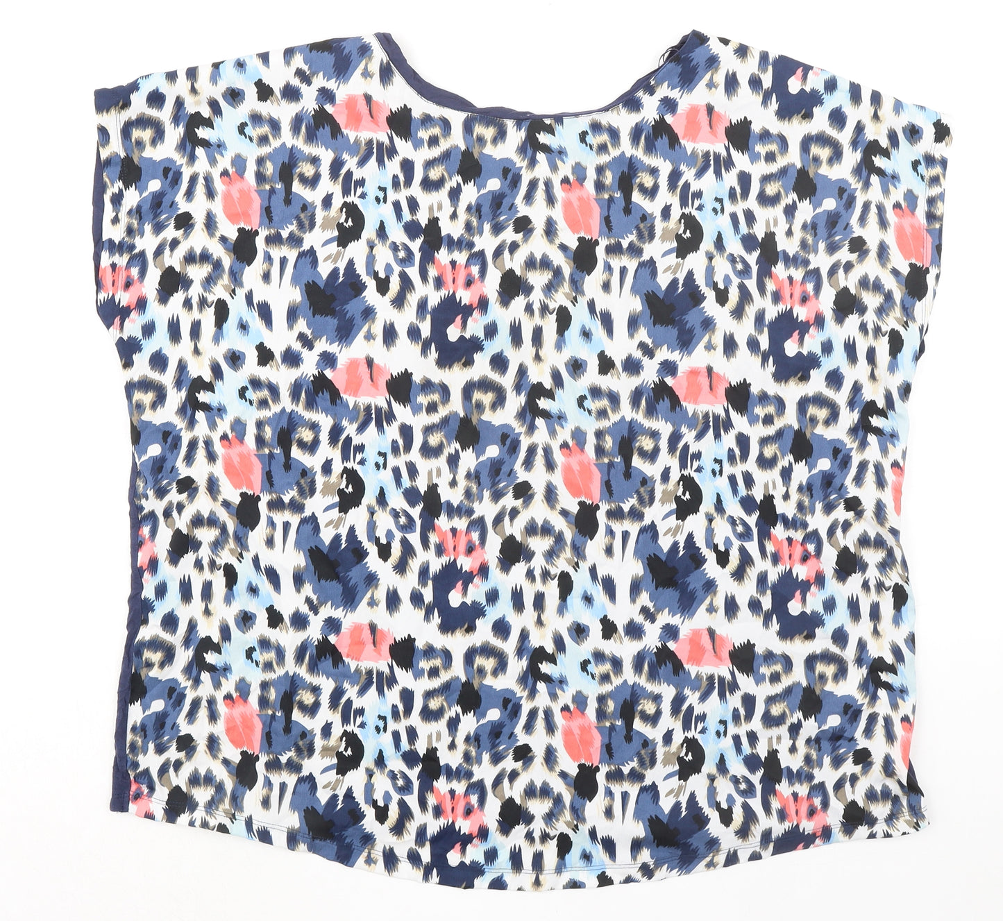 Damart Womens Multicoloured Animal Print Viscose Basic Blouse Size 22 Round Neck - Size 22-24 Leopard Print