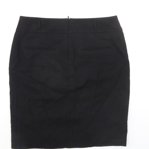 Claudia Strater Womens Black Wool Straight & Pencil Skirt Size 8 Zip