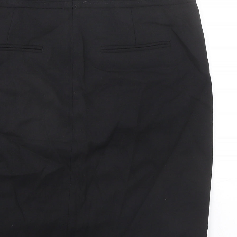 Claudia Strater Womens Black Wool Straight & Pencil Skirt Size 8 Zip