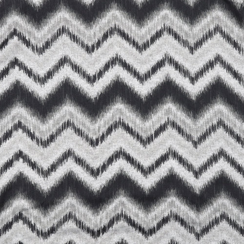 Principles Womens Grey Geometric Polyester Basic Blouse Size 12 Round Neck