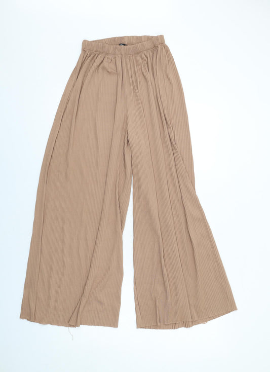 ASOS Womens Beige Polyester Trousers Size 10 L26 in Regular