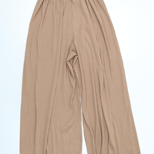 ASOS Womens Beige Polyester Trousers Size 10 L26 in Regular