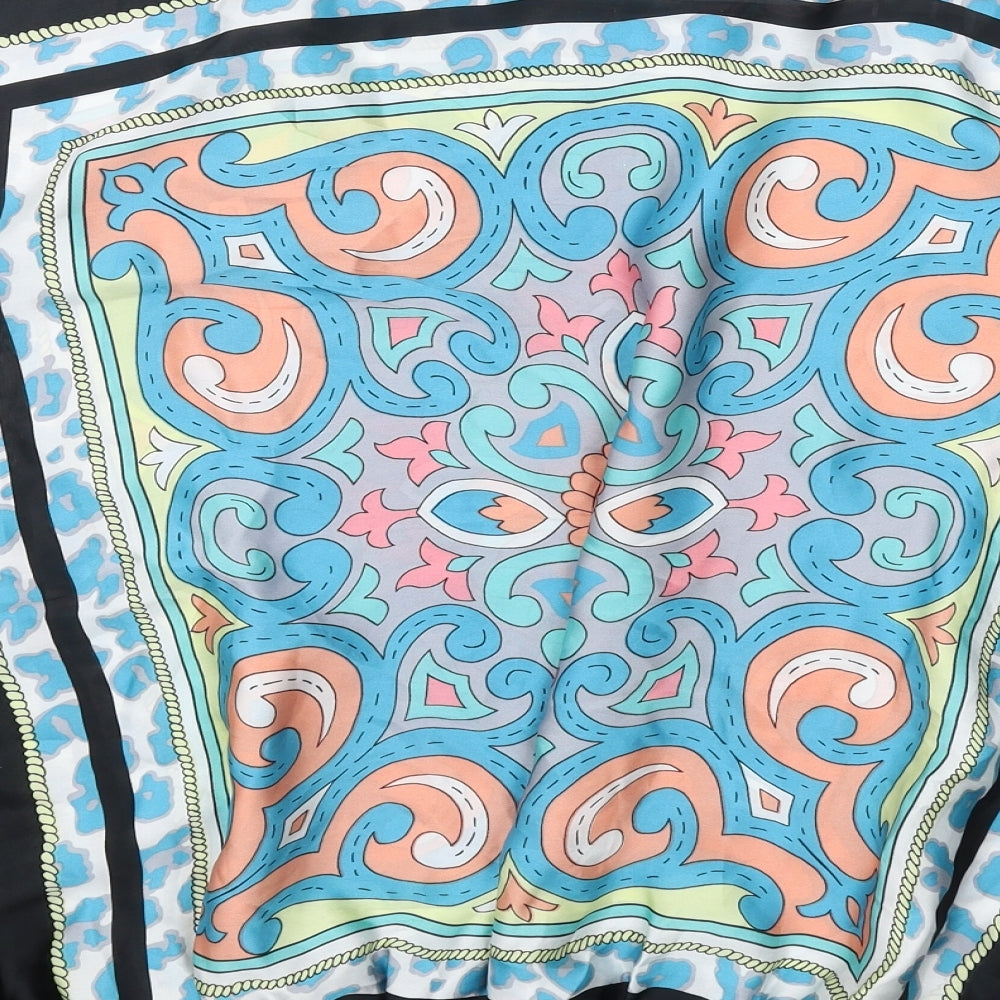 Julien Macdonald Womens Multicoloured Geometric Polyester Basic Blouse Size 14 Round Neck