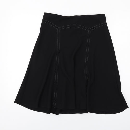 Marks and Spencer Womens Black Polyester Swing Skirt Size 12