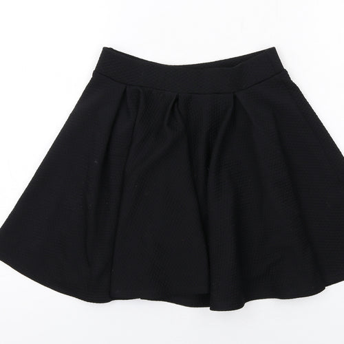 Miss Selfridge Womens Black Polyester Skater Skirt Size 8