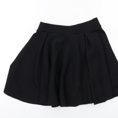 Miss Selfridge Womens Black Polyester Skater Skirt Size 8
