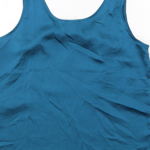 Friends Like These Womens Blue Polyester Basic Tank Size 8 Round Neck