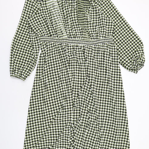 Marks and Spencer Womens Multicoloured Houndstooth Polyester Trapeze & Swing Size 22 Round Neck Pullover