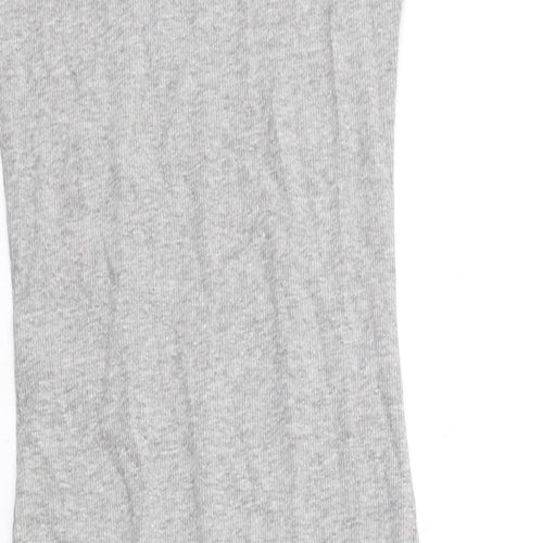 ASOS Womens Grey Cotton Maxi Size 6 Scoop Neck Pullover