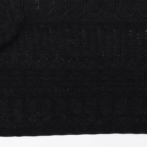 Marks and Spencer Womens Black Crew Neck Viscose Pullover Jumper Size XL