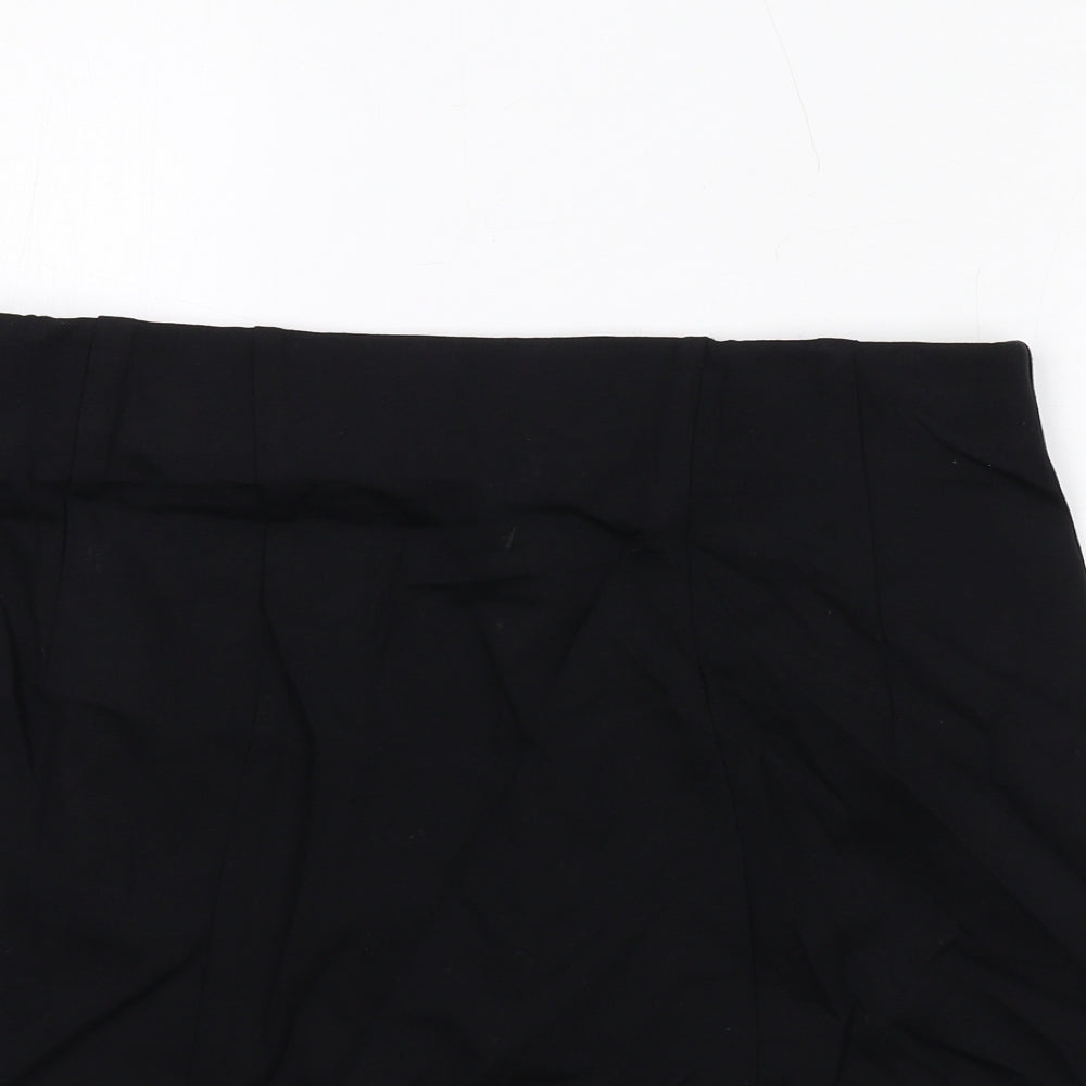 Marks and Spencer Womens Black Polyamide A-Line Skirt Size 14