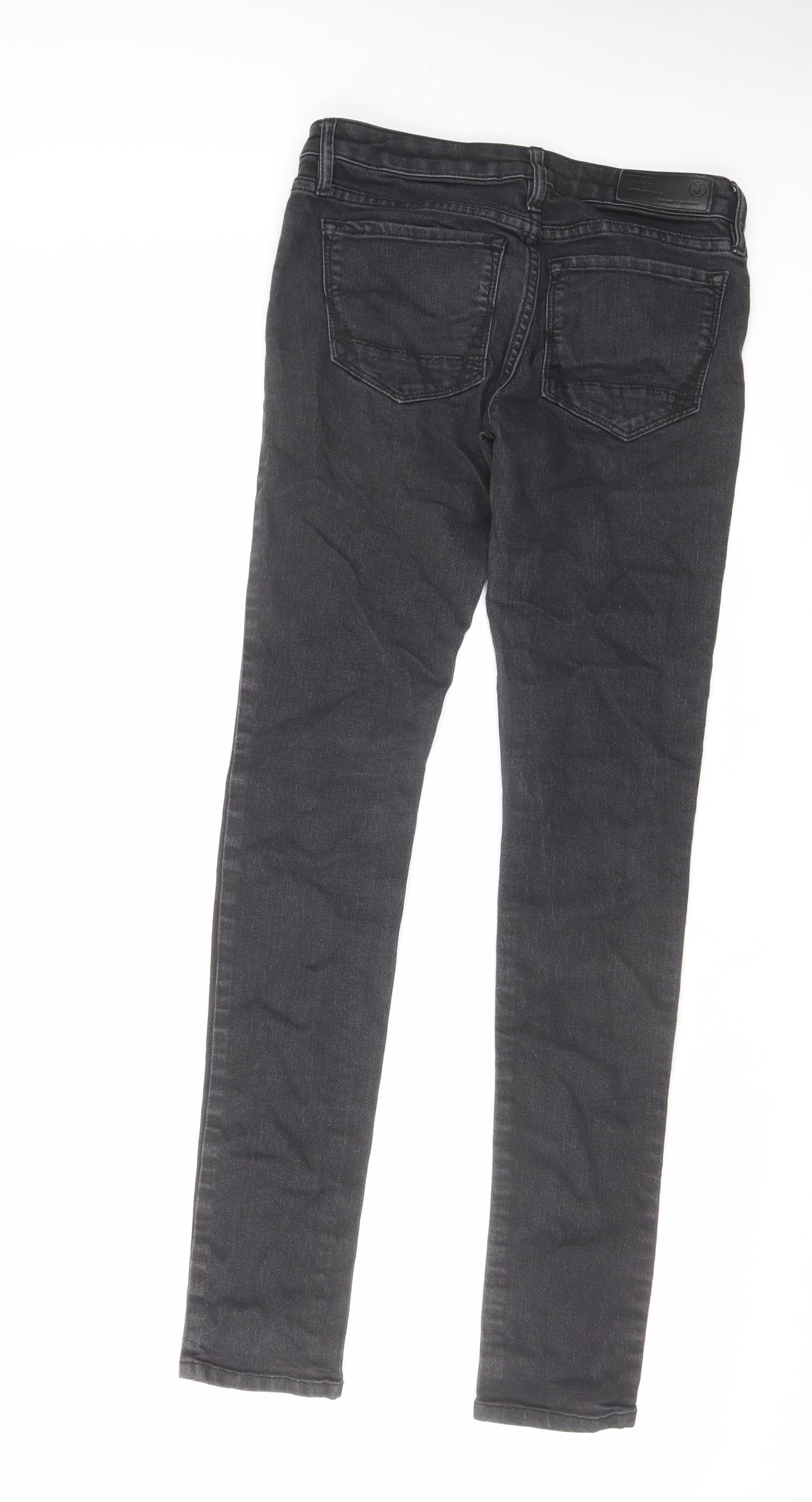 AllSaints Mens Black Cotton Skinny Jeans Size 28 in L31 in Regular Zip