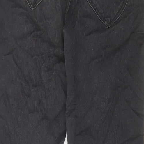 Bonmarché Womens Black Cotton Straight Jeans Size 12 L26 in Regular Zip