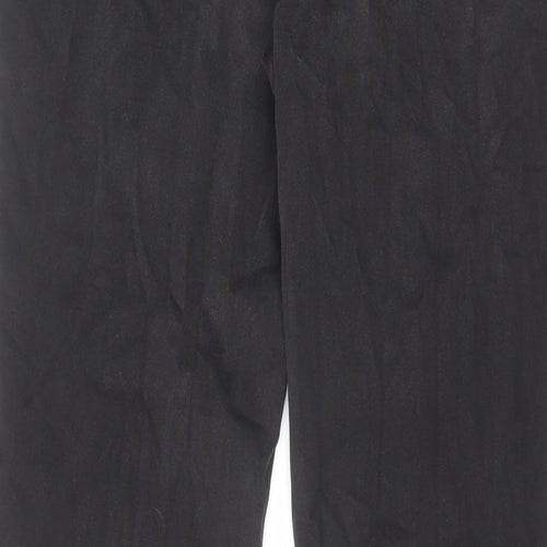 Marks and Spencer Womens Black Cotton Straight Jeans Size 16 L31 in Regular Zip