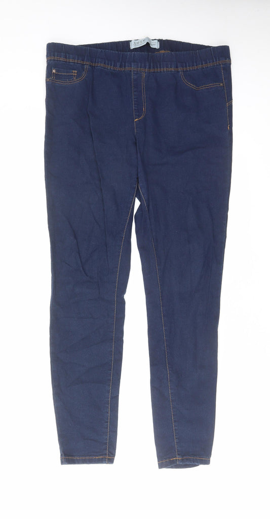 Denim & Co. Womens Blue Cotton Jegging Jeans Size 16 L29 in Regular