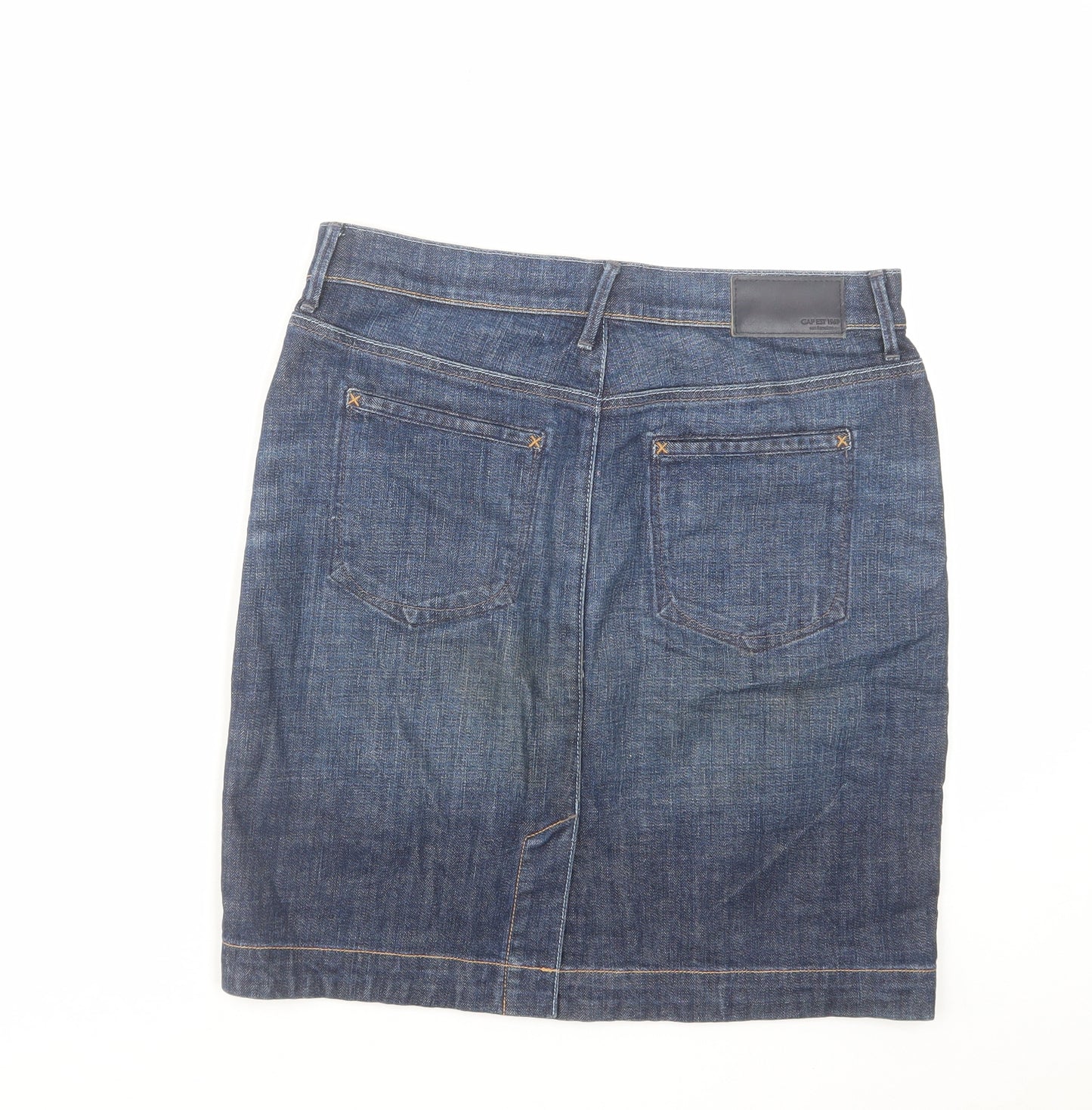 Gap Womens Blue Cotton A-Line Skirt Size 10 Zip