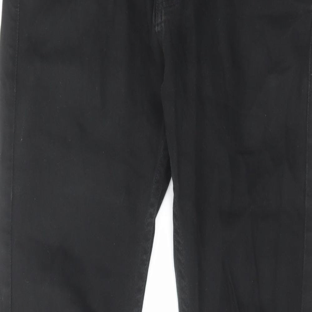 Topman Mens Black Cotton Skinny Jeans Size 30 in L30 in Regular Zip