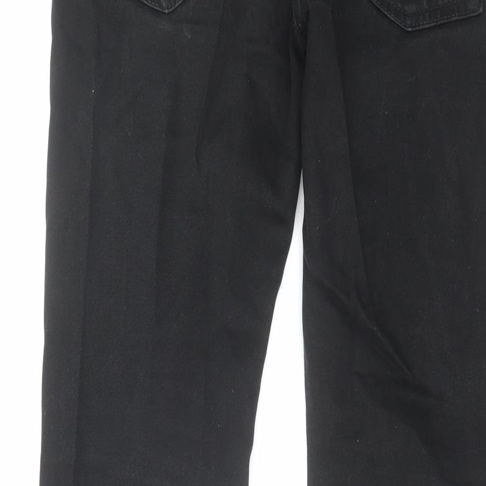 Topman Mens Black Cotton Skinny Jeans Size 30 in L30 in Regular Zip