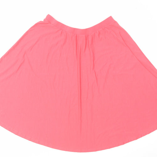 Marks and Spencer Womens Pink Polyester Skater Skirt Size 18
