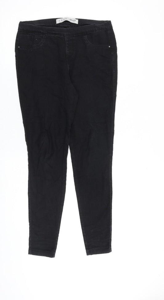 Denim & Co. Womens Black Cotton Jegging Jeans Size 10 L29 in Regular
