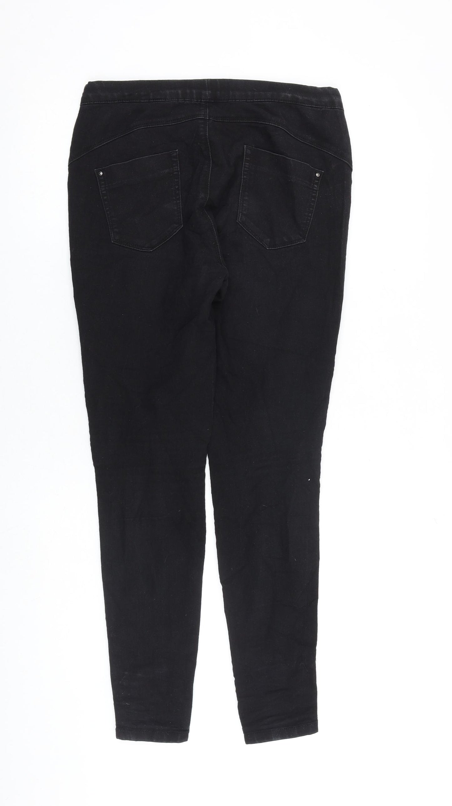 Denim & Co. Womens Black Cotton Jegging Jeans Size 10 L29 in Regular