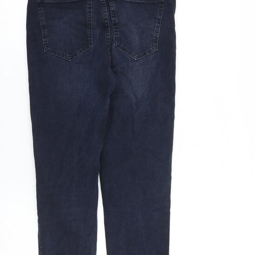 Marks and Spencer Womens Blue Cotton Skinny Jeans Size 8 L31 in Slim Zip