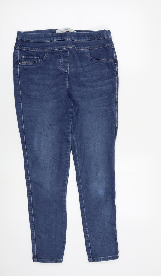 NEXT Womens Blue Cotton Jegging Jeans Size 12 L27 in Regular