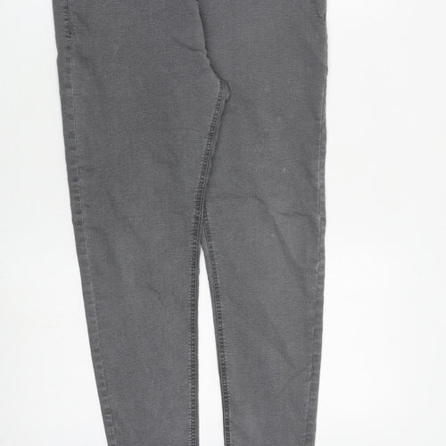 Marks and Spencer Womens Grey Cotton Jegging Jeans Size 14 L28 in Regular