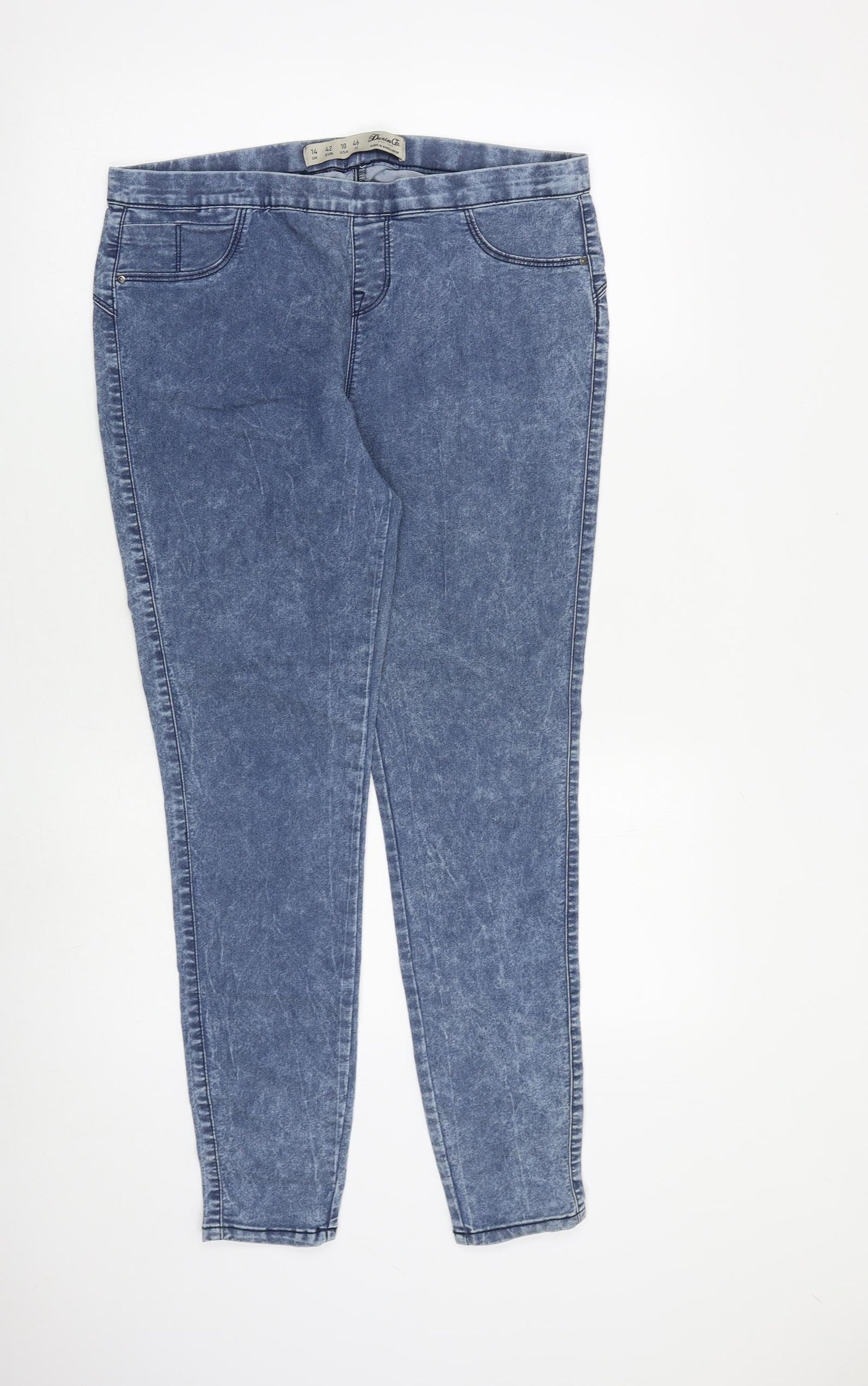 Denim & Co. Womens Blue Cotton Jegging Jeans Size 14 L29 in Regular