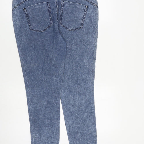 Denim & Co. Womens Blue Cotton Jegging Jeans Size 14 L29 in Regular