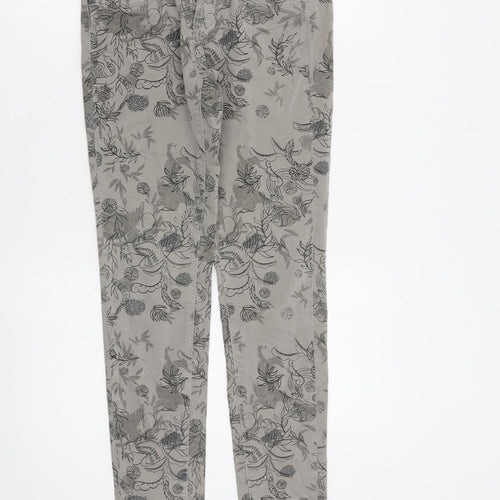 Pepe Jeans Womens Grey Floral Cotton Skinny Jeans Size 26 in L32 in Slim Zip