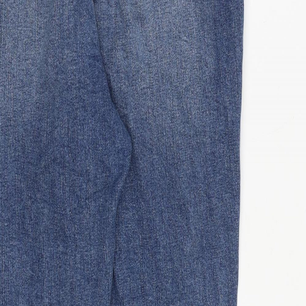 George Womens Blue Cotton Skinny Jeans Size 16 L28 in Slim Zip