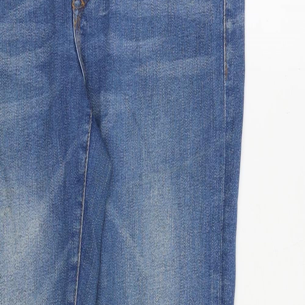 River Island Mens Blue Cotton Skinny Jeans Size 30 in L34 in Regular Zip