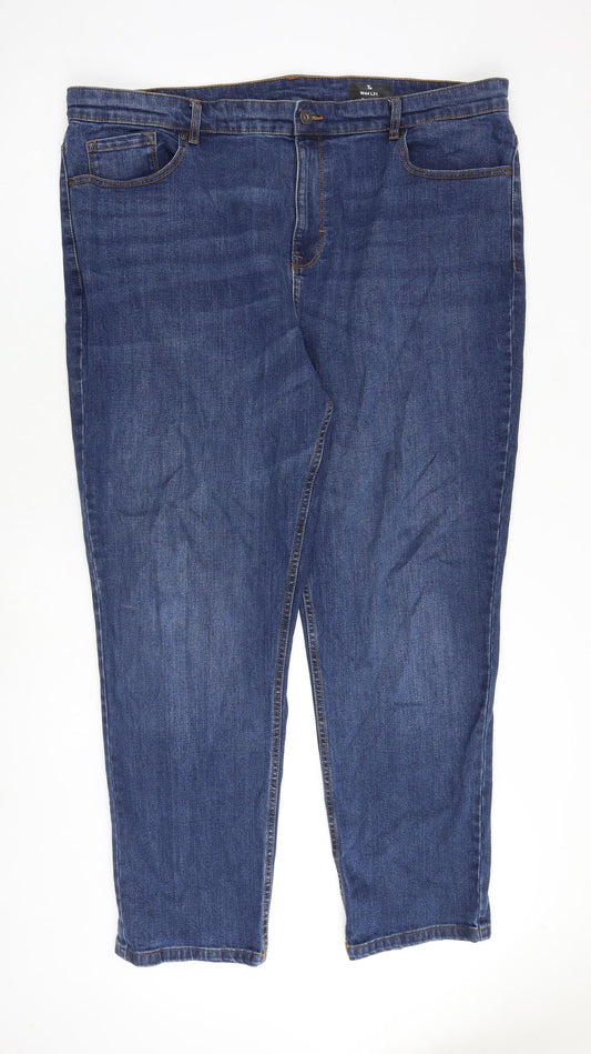 TU Mens Blue Cotton Tapered Jeans Size 44 in L31 in Regular Zip