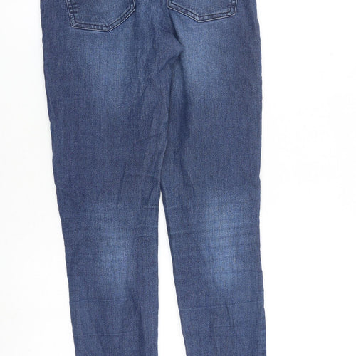 H&M Womens Blue Cotton Skinny Jeans Size 6 L30 in Regular Zip