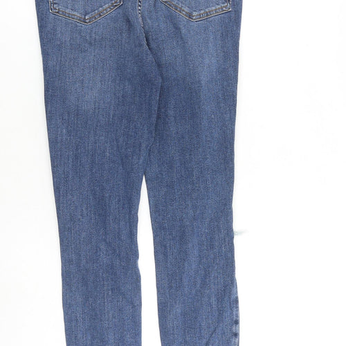 Denim & Co. Womens Blue Cotton Skinny Jeans Size 12 L28 in Slim Zip