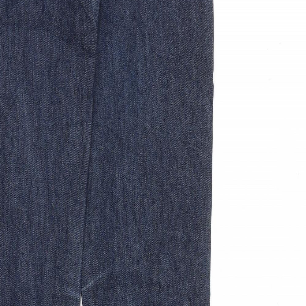 Mango Womens Blue Cotton Skinny Jeans Size 10 L33 in Regular Zip