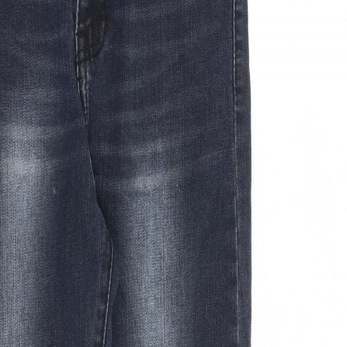 Momokrom Womens Blue Cotton Skinny Jeans Size 8 L26 in Regular Zip