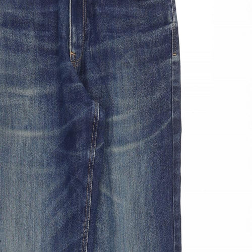 NEXT Mens Blue Cotton Straight Jeans Size 30 in L32 in Regular Zip