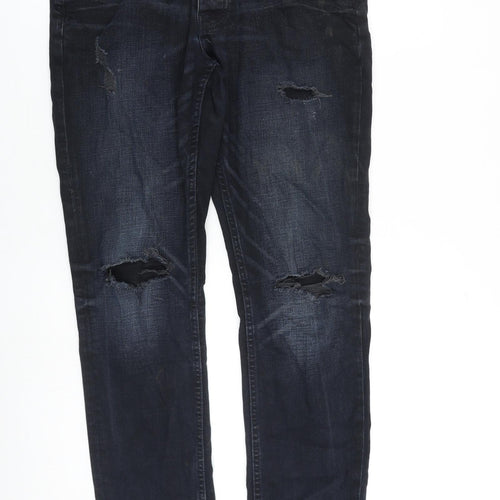 Denim & Co. Mens Blue Cotton Skinny Jeans Size 30 in L32 in Slim Button