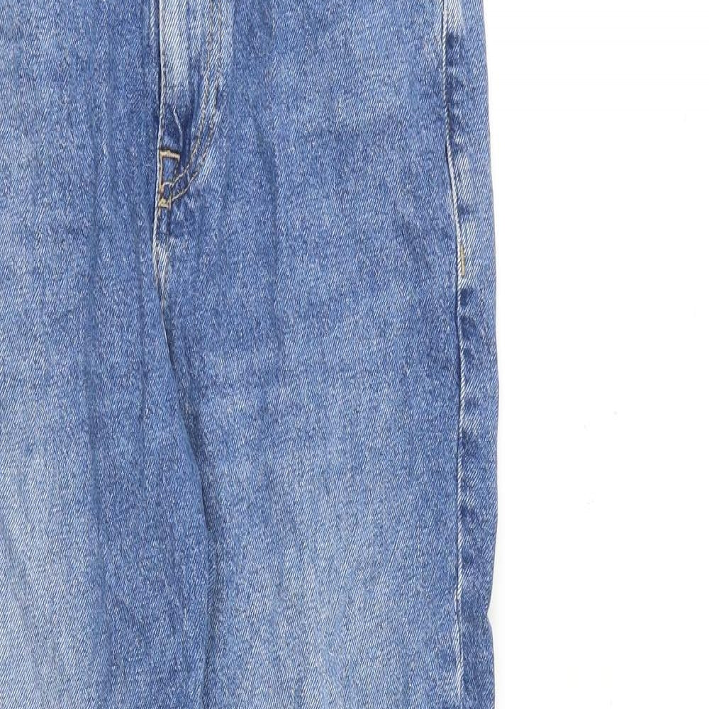 Very Womens Blue Cotton Mom Jeans Size 8 L27 in Regular Zip