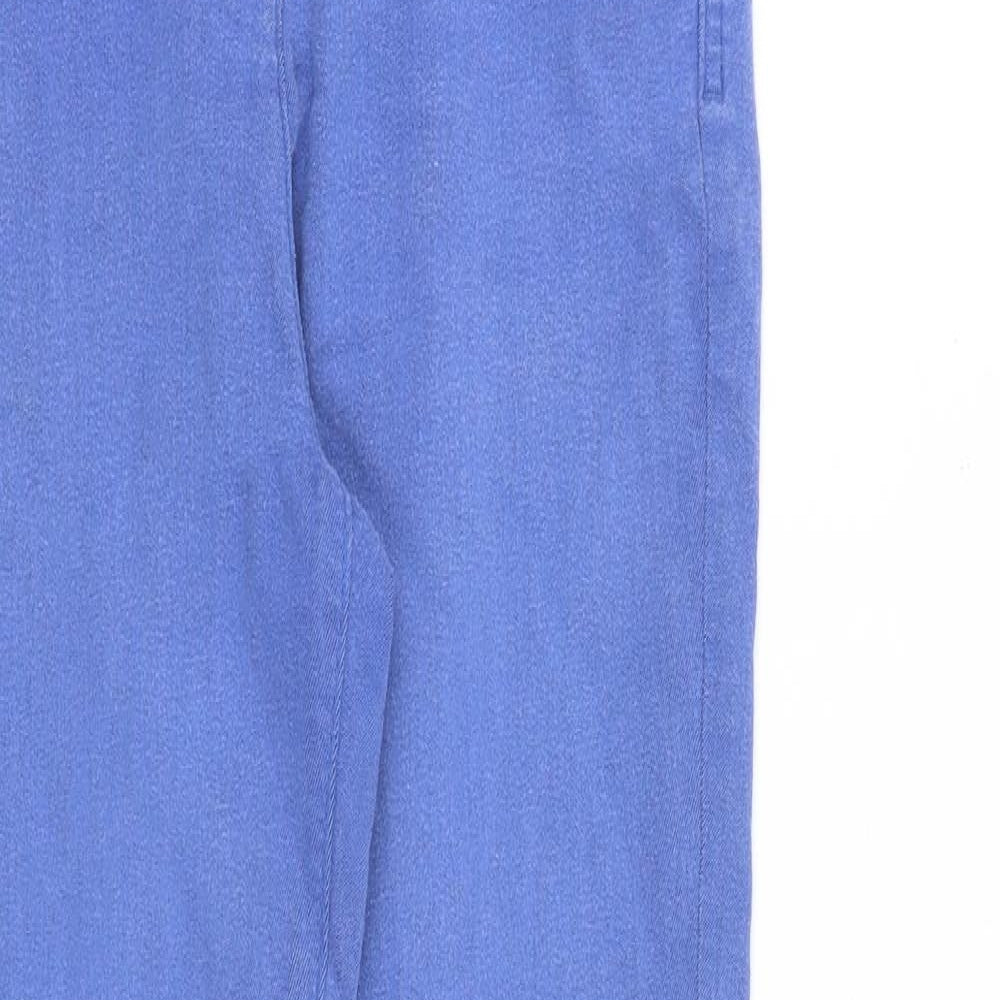 Marks and Spencer Womens Blue Cotton Skinny Jeans Size 8 L29 in Slim Zip