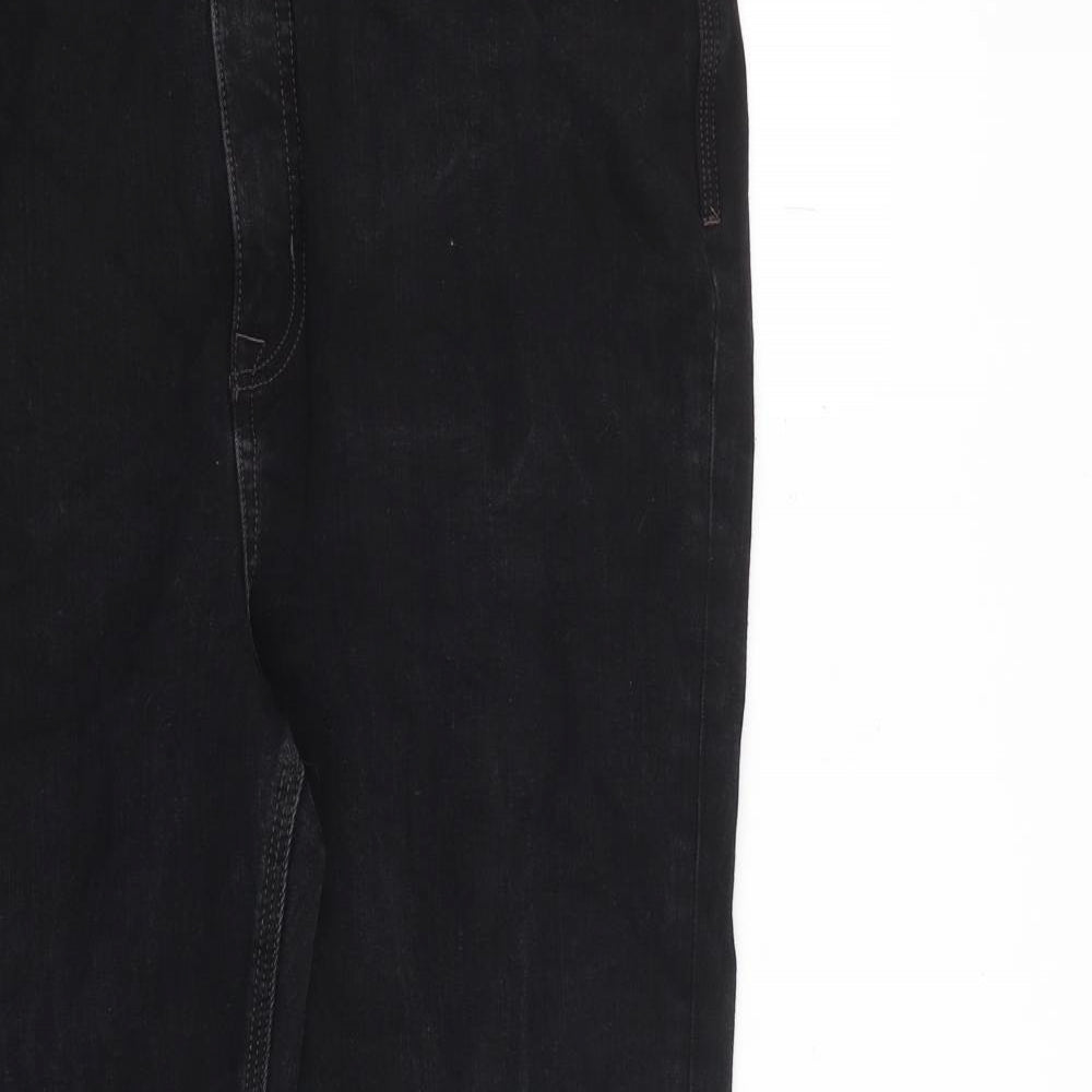 Marks and Spencer Womens Black Cotton Skinny Jeans Size 16 L30 in Slim Zip