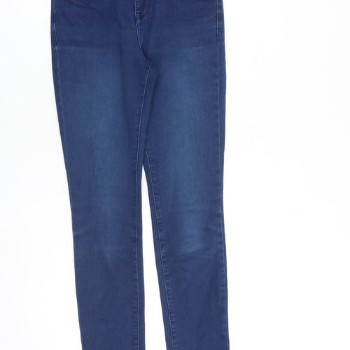 blue73 Womens Blue Cotton Skinny Jeans Size 8 L29 in Slim Zip