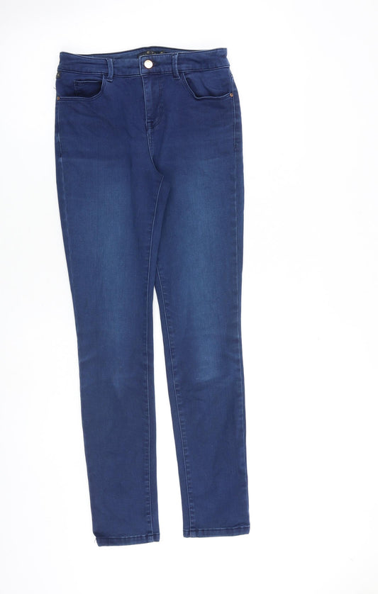 blue73 Womens Blue Cotton Skinny Jeans Size 8 L29 in Slim Zip