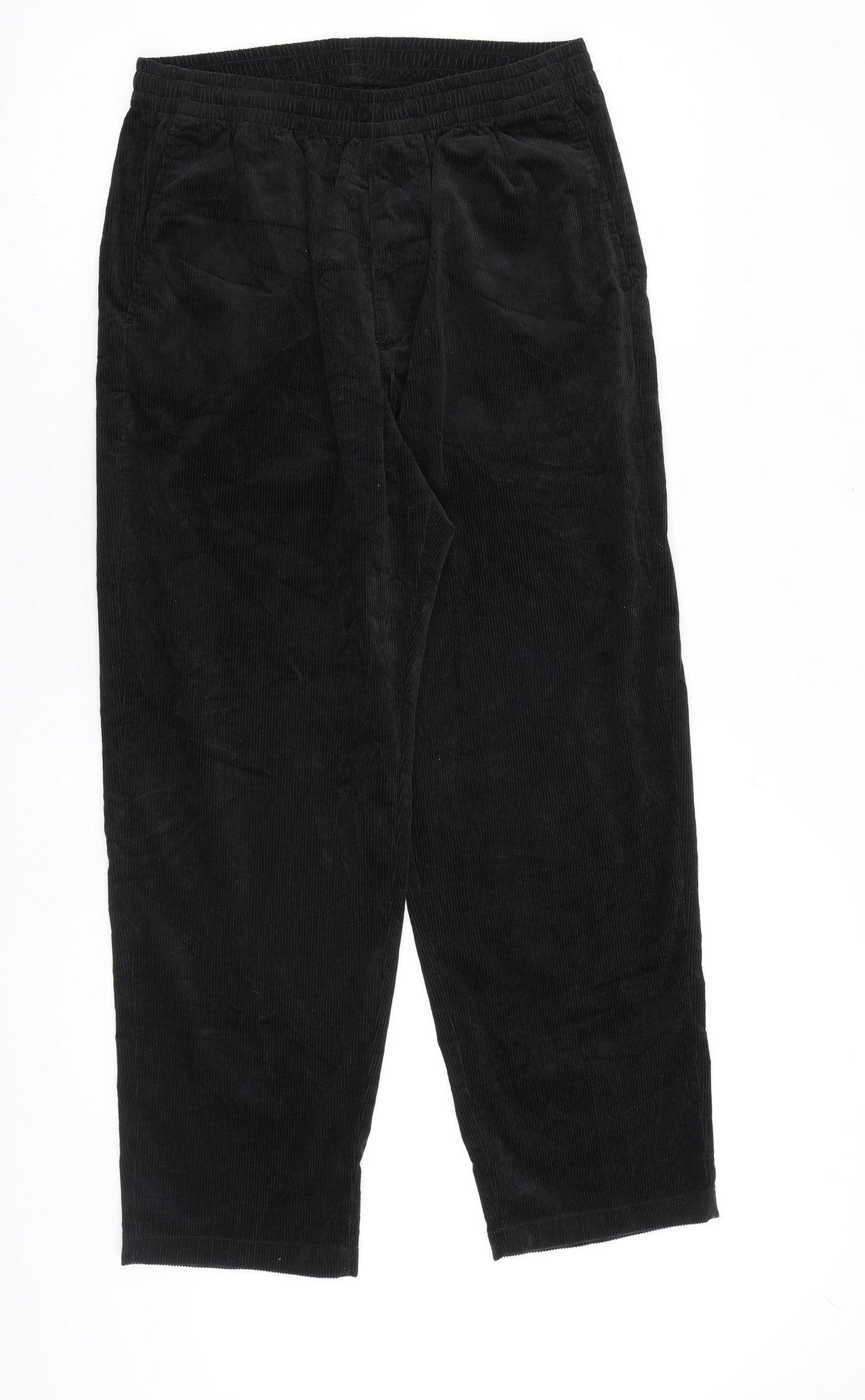 Uniqlo Mens Black Cotton Trousers Size 30 in L33 in Regular