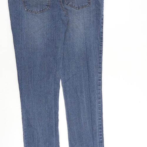 YESYES Womens Blue Cotton Jegging Jeans Size 14 L33 in Regular