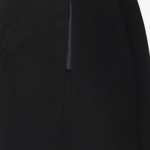 Warp + Weft Womens Black Overcoat Coat Size 16 Hook & Eye